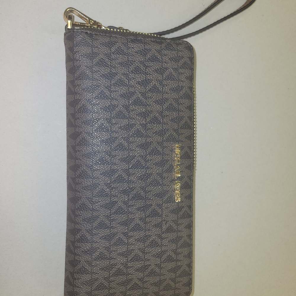 Michael Kors Dark Brown Wristlet Wallet & Satchel Bag